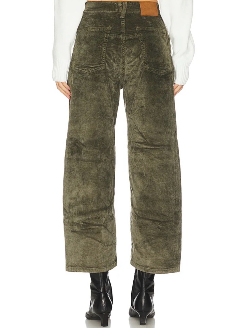 NWT Free People We the Free Deep Trance Cord Pant Clover Moss Green Size 30 - Picture 2 of 8